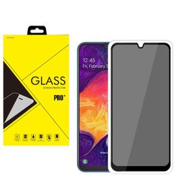 Anti-spy Privacy Full Cover Tempered Glass Protector Silk Printed FOR Samsung Galaxy A01 A10E A20E A31 A41 A51 A81 A91 100PCS/LOT In retail package