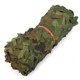 Hunting Military Camouflage Net Outdoor Camo Woodland Army Camo Netting Hunting Shooting Fishing Shelter Hide Netting 3*5m/2*10m Y0706