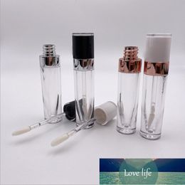 30pcs 5ml Lip Gloss Tubes Empty Plastic Lipgloss Container With Wand White/Black Cap Lip Glaze Cosmetic Packing Bottle