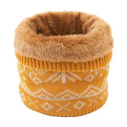 2021 Winter Men Women Warm Knitted Ring Scarves Thick Elastic Knit Mufflers Children Neck Warmer Boys Girl Plush Scarf Collar H0923