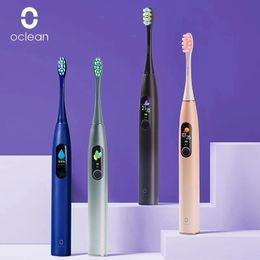 Oclean X PRO Smart Touch Screen Sonic Electric Toothbrush 32 Levels IPX7 Waterproof 2hrs Fast Charging Intelligent Tooth Cleaner Support App for IOS & Android - Blue