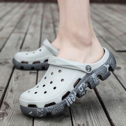 Men's Casual Slip-on Clogs Summer Hollow-out Water Sandals Breathable&light Slippers Flip-flops Big Size