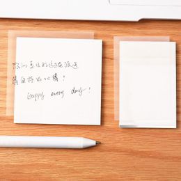 Bookmark KDD Transparent Self-Stick Notes Pads Waterproof Self-Adhesive Memo Notepad School Office Supplies Stationery