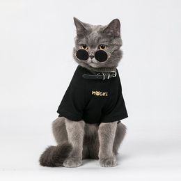 Black Clothes Pet Cat Dog Apparel Little Bear Printing Puppy T Shirt Teddy Bichon Pets Clothing