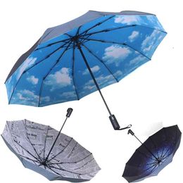 Windproof Automatic Folding Umbrella Women Men Car Luxury Large Business Parasol Double Ten Bone s 210721