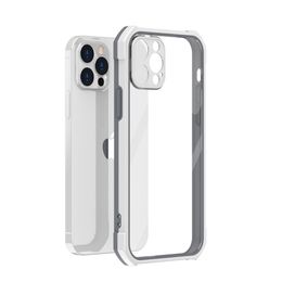 Premium Dual Colour Shockproof Transparent Acrylic Hard Phone Cases for iPhone 13 12 11 Pro Max XR XS X 8 7 Plus