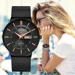 Women Watches Top Brand Luxury Waterproof Ultra Thin Date Clock Female Steel Strap Casual Quartz Watch Lady Wrist Watch+Box