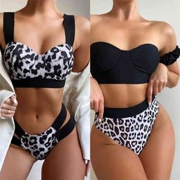 High Waist Bikini Set Swimsuit Women 2 Pieces Ruffle White Swimwear Female Brazilian Biquini Sexy Bathing Suit Bather 210722