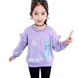 Girls Hoodies Cartoon Girl Clothes Spring Autumn Children Hoodie for Sweatshirt Kids Long Sleeve Tops T Shirts 210528