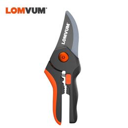 LOMVUM Garden Secateurs Pruning Shear Cutting Branch Up to 30mm Diameter Fruit Scissors Flowers Antislip Garden Pruner Hand Tool 210719