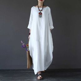 Summer autumn Plus Size Dresse 4xl 5xl Loose long vintage Boho Shirt Maxi Robe fashion Female Q293 210603