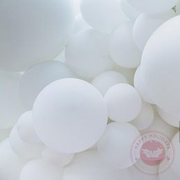 Party Decoration 5/36Inch Giant White Round Balloons Wedding Macaron Baloes Arch Backdrop Pography Decorations Festival Latex Balloon
