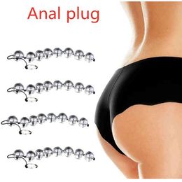 NXY Anal sex toys Super Long Anal Beads Butt Plug Sex Toys For WomenMen Gay Beginners Couples G Spot Play Anus Masturbator Pull Ring Ball Silicone 1123