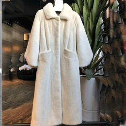 Women's Fur & Faux Winter Jacket Coat Mink Casual Large Size Streetwear Thicken Warm Overcoat Windbreaker Slim L1616