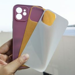 Candy Colors TPU Blank Sublimation Case With Glass Sheet Heat Transfer Phone Cover For iPhone 12 Pro Max K97