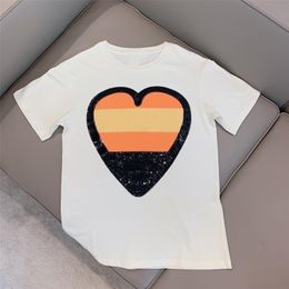 latest sequins men and women same basic T-shirt slim and close-fitting cotton T-shirt 210324