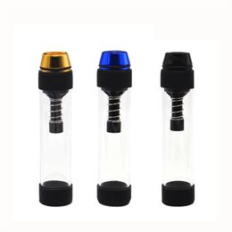 Colourful protable Twisty Glass Blunt Design Dry Herb pipe7pipe Twisty Blunt Vaporizer Smoking tobacco pipe Twist Kits