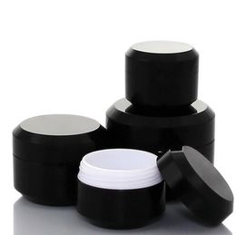 2021 5G 10G 15G 30G Empty Cream Jar Plastic Cosmetic Packaging Bottle Black Eyeshadow Makeup Packaging Pot