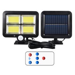 100/128LED Solar Light Outdoor Motion Sensor Recharge Solar Wall Light Waterproof Emergency Led Light Street Garden Porch Lamp