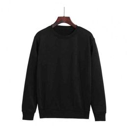 Solid Color Men Pullover Long Sleeve Sweatshirts Tops Warm Autumn Winter Crewneck Plush Casual Women Sweatshirt Outwear Clothes Y1213