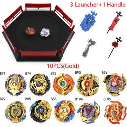 10 pcs beyblades burst set with Launcher handle and beyblades Arena Metal Fight Stadium B113 B118 Children Gifts Classic Toy