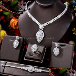 Earrings & Necklace Jewelry Sets Soramoore Luxury Gorgeous Set Women Wedding Sparkly Engagement High Quality Drop Delivery 2021 Zzwpr