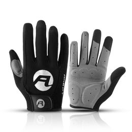 Outdoor Spring summer mens and womens sports glove fitness bikes full-finger cycling non-slip shock-absorbing touch screen gloves