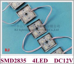 with lens LED light module SMD 2835 LED module for sign DC12V SMD2835 4 led 1.2W 120lm 38mm X 38mm X 8mm IP65 waterproof