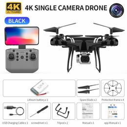 KY101 4k HD WiFi Control Intelligent Drone Air Pressure Altitude Height Rotation Real-time Titransmission RC Quadcopter Aerial Photography