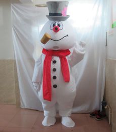 Halloween Red scarf snowman Mascot Costume High Quality Customise Cartoon Anime theme character Unisex Adults Outfit Christmas Carnival fancy dress