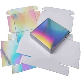 Holographic Gift Paper Box for Party Wedding Souvenir Iridescent Packaging H1231