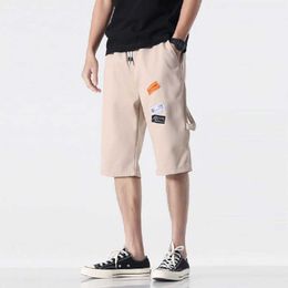 Men's Long Shorts Fashion Clothing Summer Breeches Streetwear Cotton Light Color Male Bermuda Cargo 8xl 6XL Large Size 210714