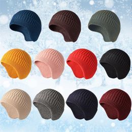 Cycling Caps & Masks 1Pcs Men Women Warm Working Sports Outdoor Bonnet Winter Beanies Hat Ski Baggy Knit With Ear Flap