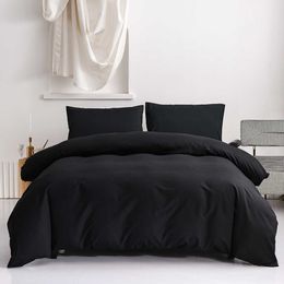 Pure Bedding sets Black Duvet covers Solid Bed Linen Euro Beddings Grey Quilt Cover Pillow Shams 200x200 135x200 210615