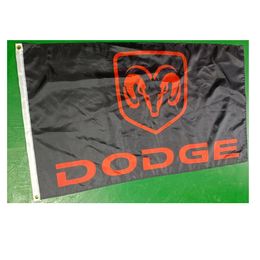 Dodge Ram 3x5ft Flags 100D Polyester Banners Indoor Outdoor Vivid Colour High Quality With Two Brass Grommets