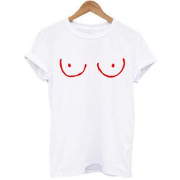Casual TITTIES BOOBS BOOBIES Print Short Sleeve T-shirt Funny T Shirts Women Leisure Streetwear Tshirt Camisas Mujer L231026 488