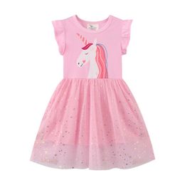 New Arrival Princess Girls Dresses Hot Selling Tutu Party Baby Unicorn Dress Cute Toddler Birthday Clothing