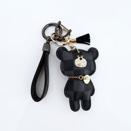 Designer Keychains for girls Personalised bear Keychain Fashion Men High Quality Car Keyring Holder Women bear Ox Pendant access