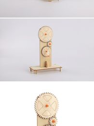 factory Children's hand-invented science technology diy mechanical gear three-link secondary school students scientific experimental toy