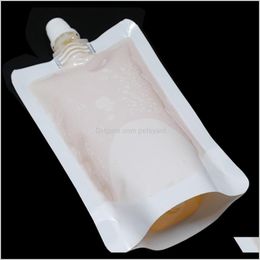 Bags Housekeeping Organisation Home & Gardenwhite Stand Up Drinking Beverage Milk Package Spout Bag Plastic Pe Doypack Fruit Juice Liquid Sto