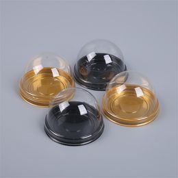 50pcs set Cake Packing Box Clear Plastic Cupcake Dome Containers Wedding Festival Baby Shower Birthday Party Dessert Boxes