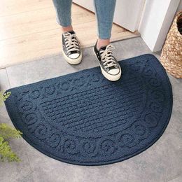 Semicircle Scrape Door Mats Outdoor Indoor Dirt Trapper Mat Non Slip Doormat for Entrance Doorway Carpet Floor Mat Entry Rug Pad 211109