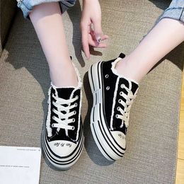 Classic Women Canvas Shoes 2021 New Autumn High Top Flats Women Vulcanized Shoes Factory Outlet Female Casual Shoes Y0907