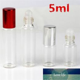 6pcs Clear Glass Essential Oil Roller Bottles With Glass Roller Balls Perfumes Lip Balms Roll On Bottles 5ml1 Factory price expert design Quality Latest Style
