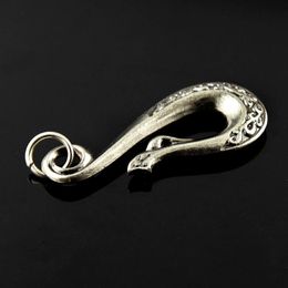 Bag Parts & Accessories 2PCs Cool Key Chain Hook Tatto Clasp Clip For Biker Silver Tone