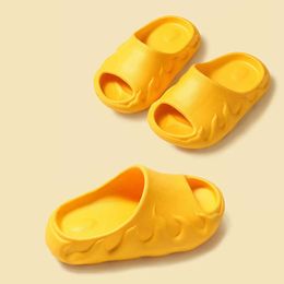 Casual Baby Kids Slippers Sandals For Boys Girls Indoor Home EVA Soft Thick Sole Children Toddler Summer Slides Shoes Yellow 210713