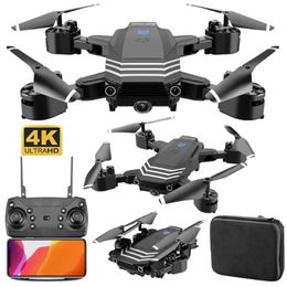 LS11 Foldable RC Drone with 4K HD Camera Mini Quadocopter Optical Flow Dual Cameras Drone Christmas Boy Toys