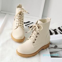 Boots Oversized Women Shoes Ankle For Ladies Cross Binding And Skin Lift