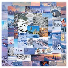 50 PCS Mixed Graffiti skateboard Stickers Beautiful snow scene For Car Laptop Fridge Helmet Pad Bicycle Bike Motorcycle PS4 book Guitar Pvc Decal