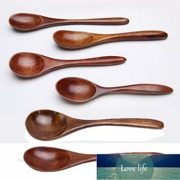 1Pcs Wooden Spoons Japanese Style Soup Spoon Small Teaspoon Kids Ice Cream Dessert Kitchen Wooden Tableware